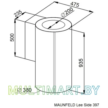 Вытяжка MAUNFELD Lee Side 397 (черный) картинка 13